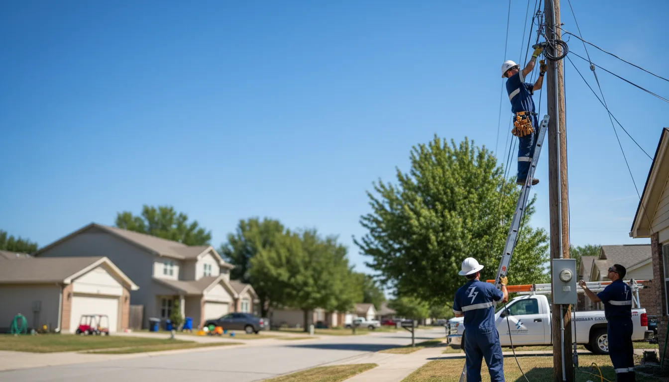Residential electrician providing installation services in Baird, TX